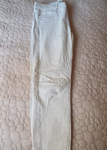 Koton Bej Keten Kadın Pantolon Regular Fit