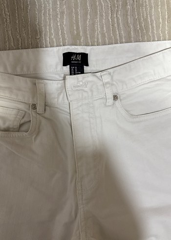 Beyaz Regular Fit Denim Erkek Pantolon - Görsel 2