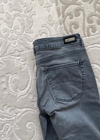 Gri Erkek Denim Pantolon, Düzenli Kesim - Görsel 3