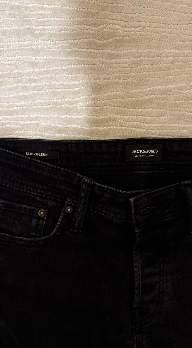 Düğmeli Siyah Erkek Denim Pantolon - Görsel 2