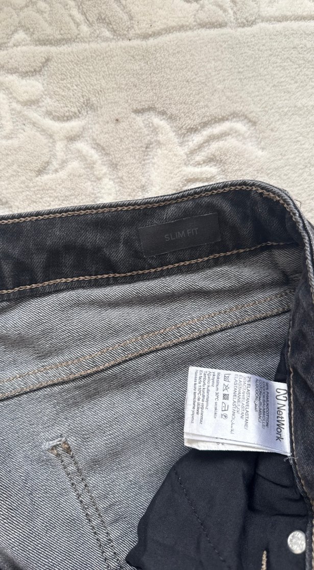 Gri Regular Fit Erkek Kot Pantolon - Görsel 3