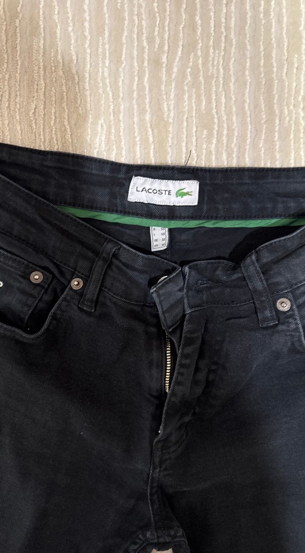 Erkek Siyah Kemerli Regular Fit Denim Jean - Görsel 2