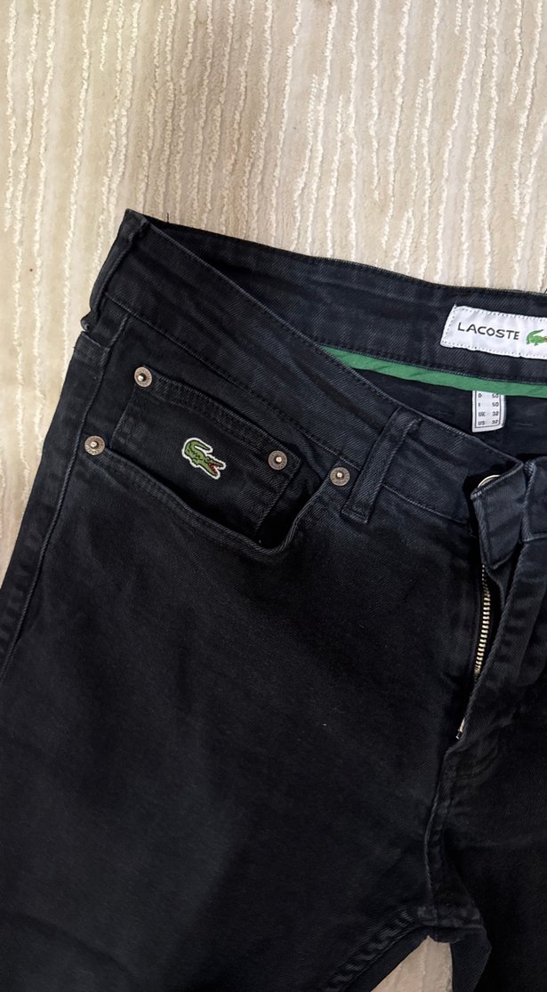 Erkek Siyah Kemerli Regular Fit Denim Jean - Görsel 3