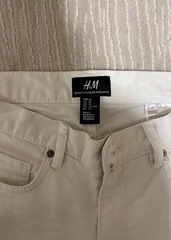 Beyaz Regular Fit Denim Erkek Pantolon - Görsel 2