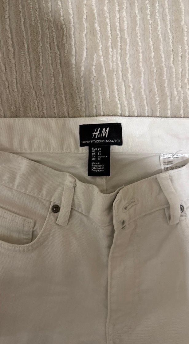 Beyaz Regular Fit Denim Erkek Pantolon - Görsel 2