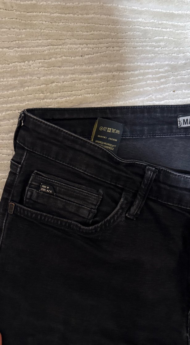 Erkek Siyah Regular Fit Kot Pantolon - Görsel 4