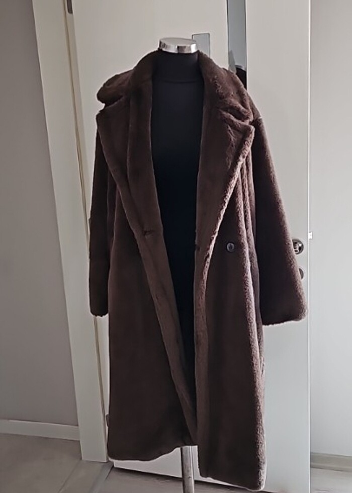Pull&bear uzun kürk  - Görsel 5