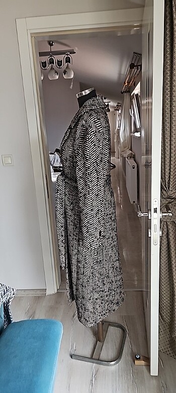 Kaşe uzun ceket  - Görsel 7