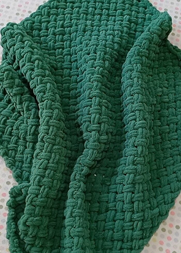 Alize Puffy ile örülmüş bebek battaniyesi - Görsel 2