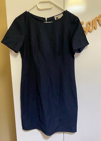 Lacivert Midi Elbise - Görsel 2