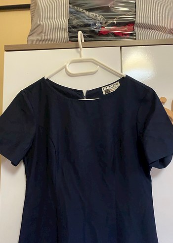 Lacivert Midi Elbise - Görsel 3