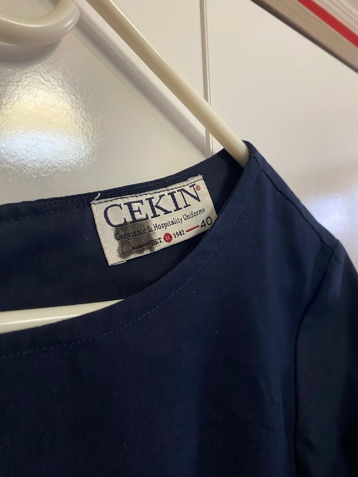 Lacivert Midi Elbise - Görsel 4