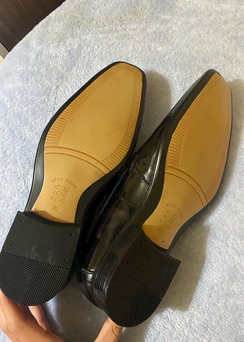 Erkek Siyah Parlak Klasik Deri Ayakkabı - Görsel 7