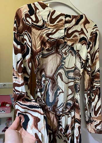 Stradivarius Sırt Dekolteli Elbise - Görsel 3