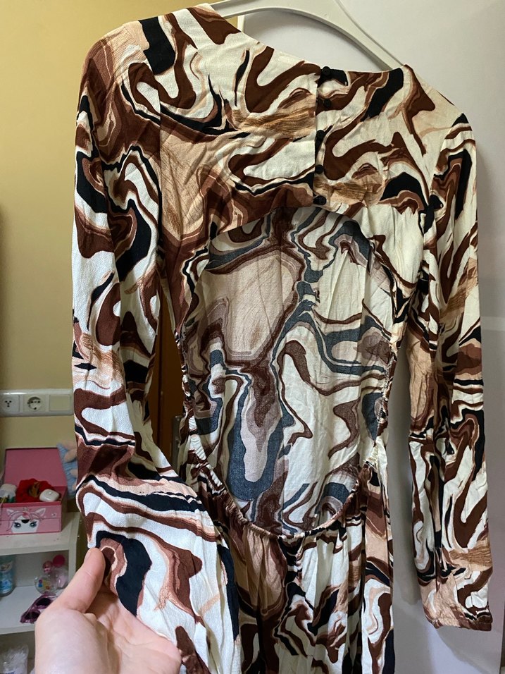 Stradivarius Sırt Dekolteli Elbise - Görsel 3