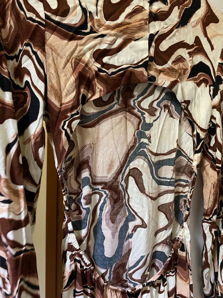 Stradivarius Sırt Dekolteli Elbise - Görsel 4