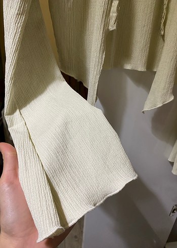 Krem Rengi Bluz - Görsel 6