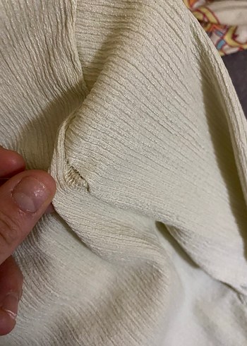 Krem Rengi Bluz - Görsel 4