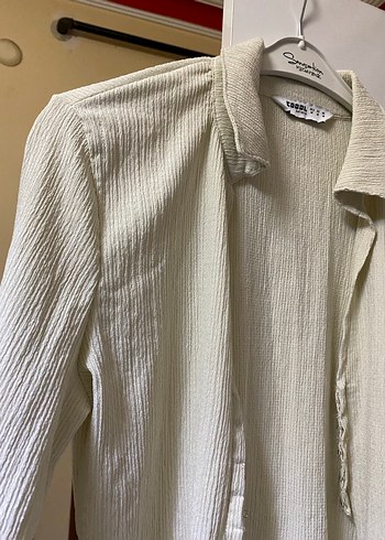 Krem Rengi Bluz - Görsel 3