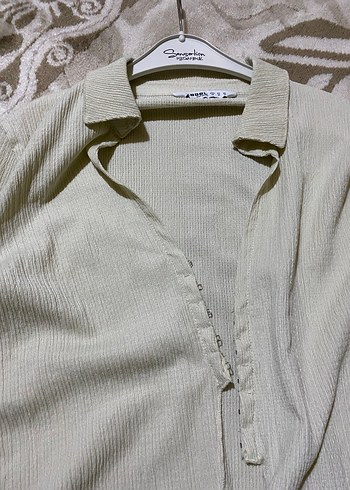 Krem Rengi Bluz - Görsel 5