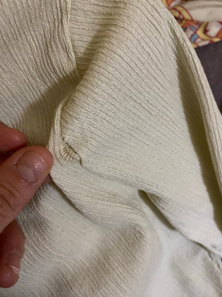 Krem Rengi Bluz - Görsel 4