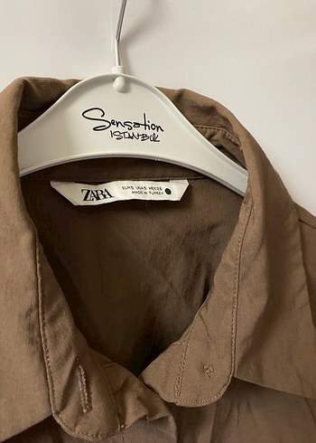 Kahverengi Uzun Kollu Midi Elbise - Görsel 6