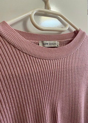 Pembe Triko Kadın Uzun Kollu Kazak - Görsel 6