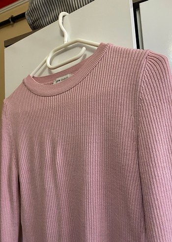 Pembe Triko Kadın Uzun Kollu Kazak - Görsel 5
