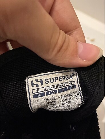 36 Beden siyah Renk Orjinal Superga yüksek tabanlı ayakkabı