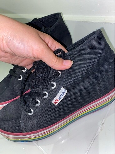 36 Beden Orjinal Superga yüksek tabanlı ayakkabı