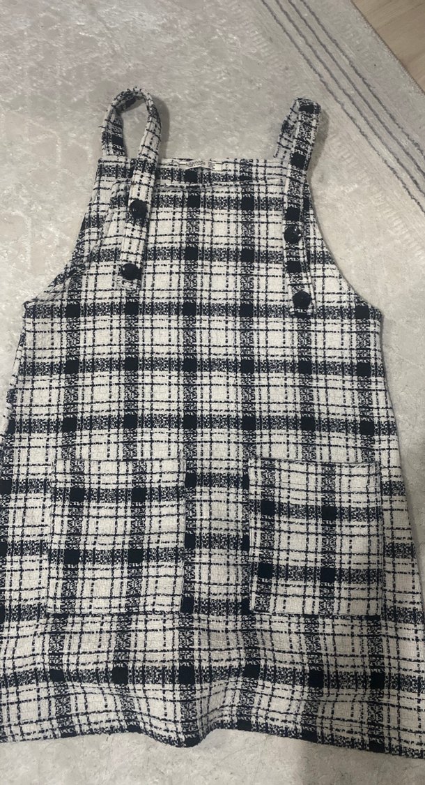 Ekose Desenli Kolsuz salopet - Görsel 2