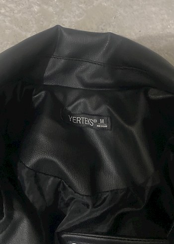 Kadın Siyah Deri Kemerli Biker Ceket - Görsel 3