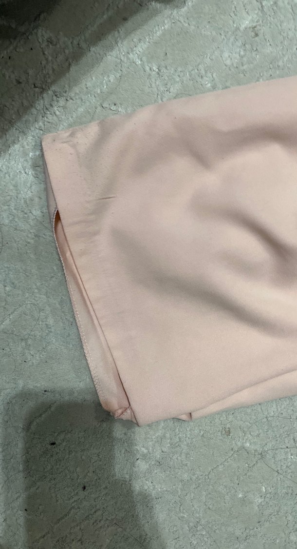 Pembe Saten Görünümlü Uzun Kadın Blazer - Görsel 4