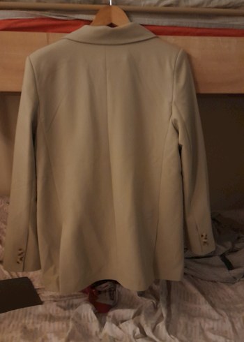 Bej Kadın Blazer, Düğmeli, Normal Boy - Görsel 2