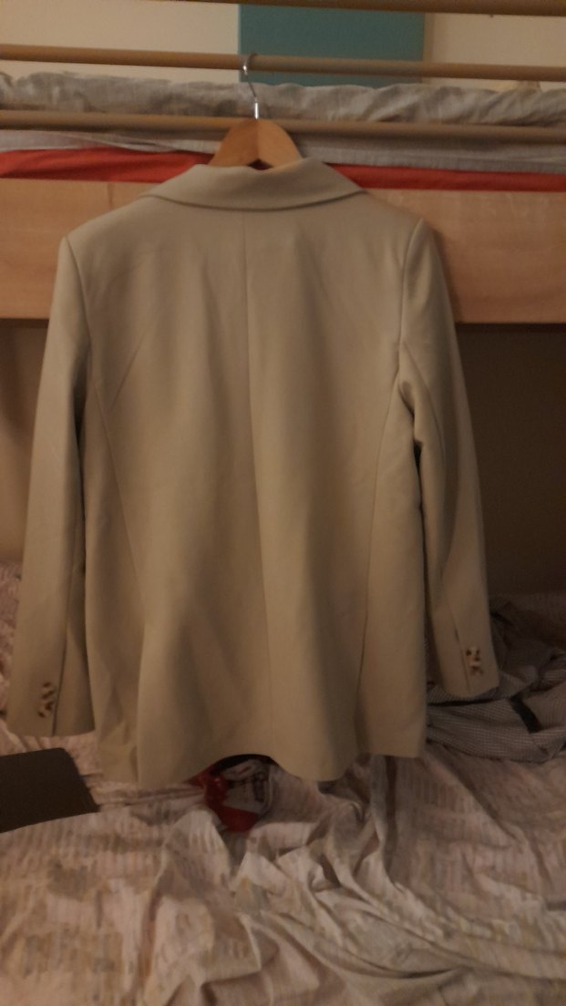 Bej Kadın Blazer, Düğmeli, Normal Boy - Görsel 2