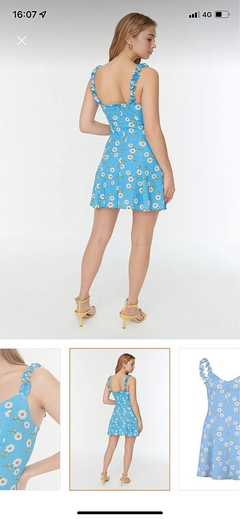 Yazlık elbise çiçekli elbise mini elbise