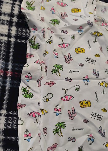 Çok Renkli Desenli kız çocuk gömlek - Görsel 2