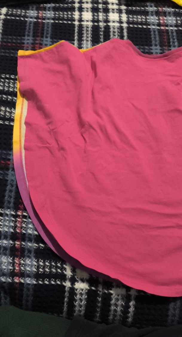 Renkli Disney baskılı kız çocuk panço t-shirt - Görsel 5