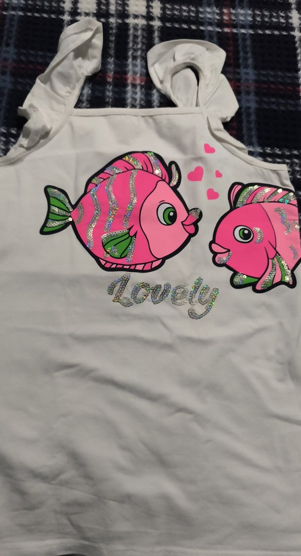 Askılı kız çocuk tişört - Görsel 2