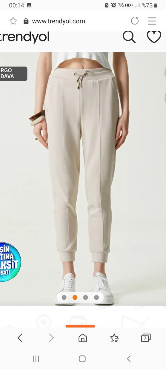 Bej Kadın Alt Eşofman - Görsel 2