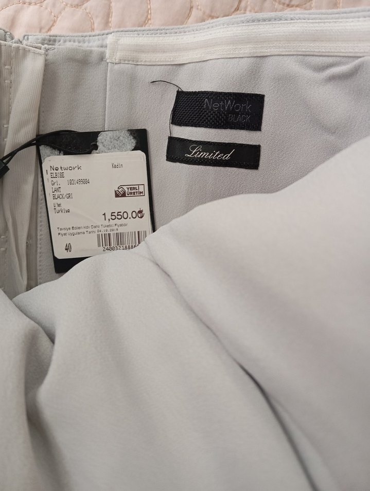 Bej Drapeli Uzun Straplez Abiye Elbise - Görsel 3