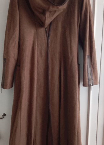 Kahverengi Fermuarlı Kaban - Görsel 7