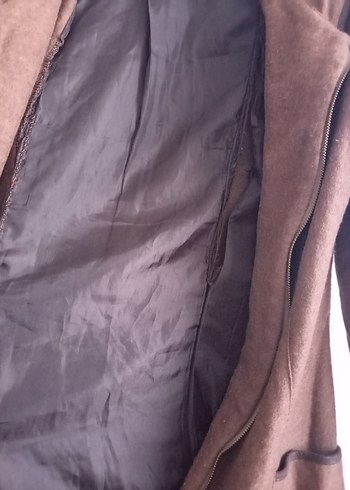 Kahverengi Fermuarlı Kaban - Görsel 5