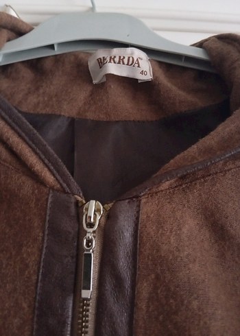 Kahverengi Fermuarlı Kaban - Görsel 8