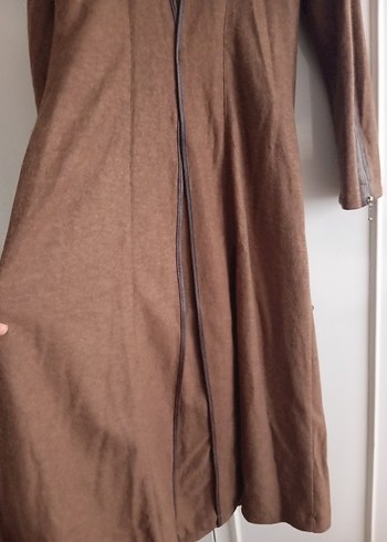 Kahverengi Fermuarlı Kaban - Görsel 3