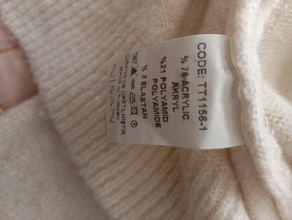 İnci İşlemeli Krem Triko Kazak - Görsel 4