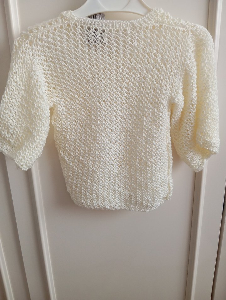 Beyaz Bohem Nakışlı Kız Triko - Görsel 3