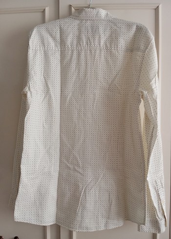 Beyaz Erkek Keten Gömlek, Düğmeli, Uzun Kollu - Görsel 3