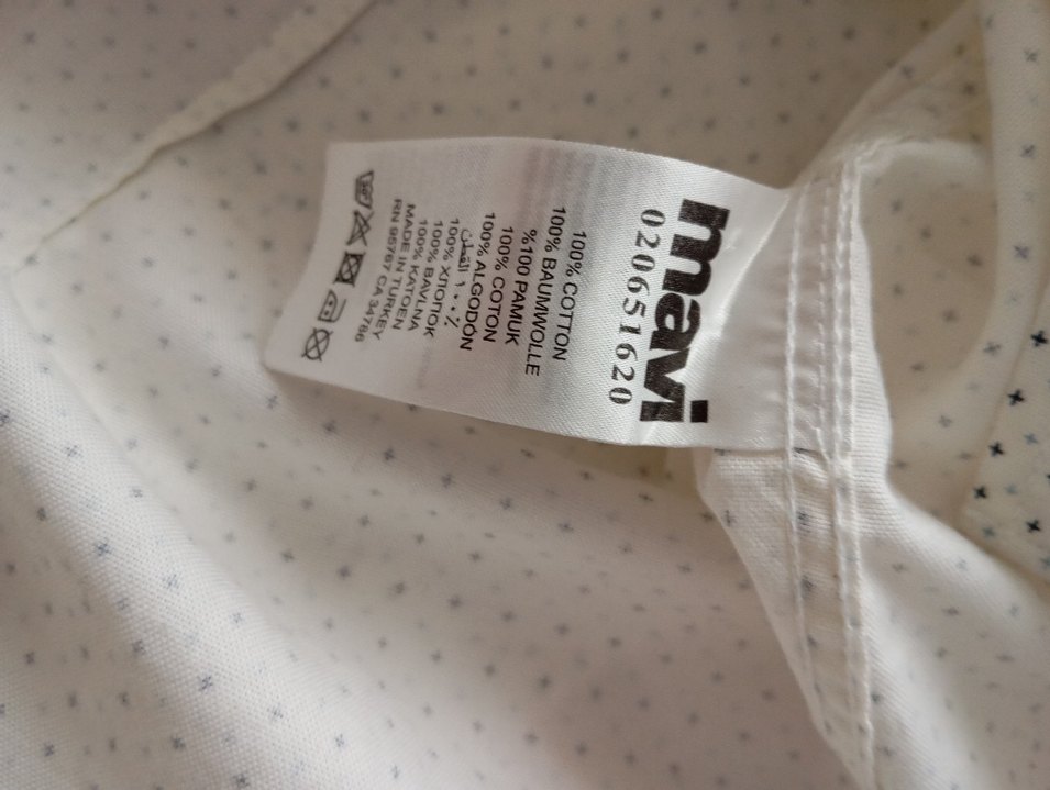 Beyaz Erkek Keten Gömlek, Düğmeli, Uzun Kollu - Görsel 5