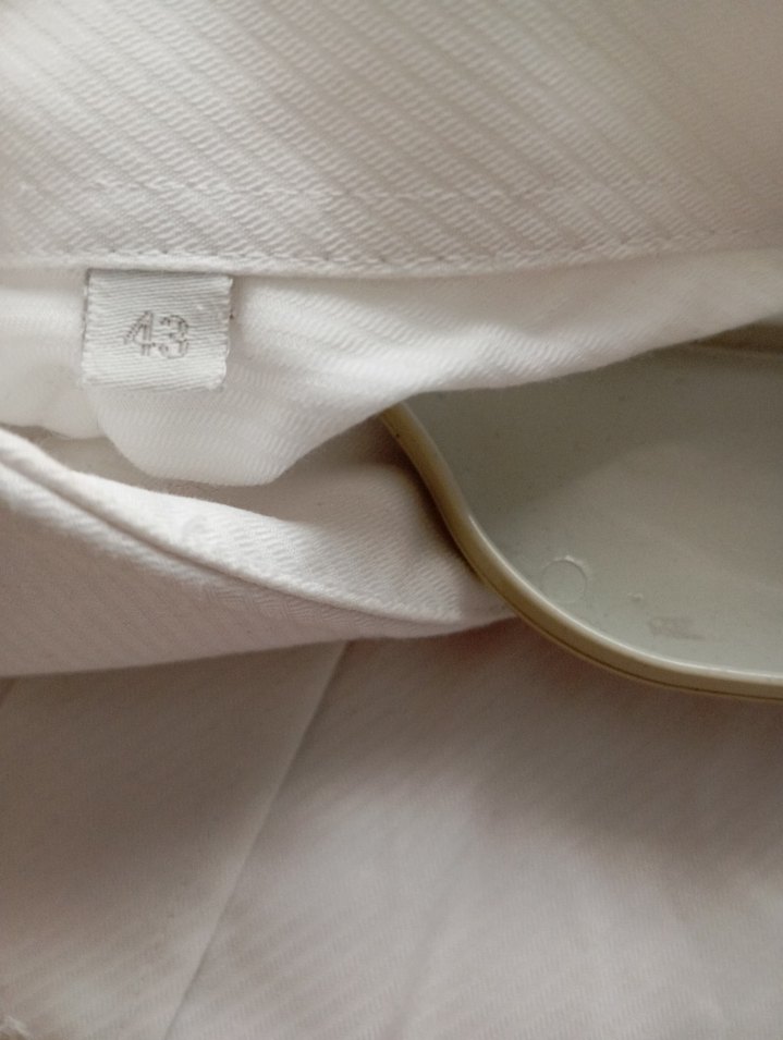 Düğmeli Beyaz Erkek Pamuk Gömlek - Görsel 5